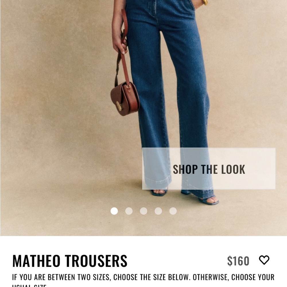 NWT US 6 Sezane Matheo denim trousers